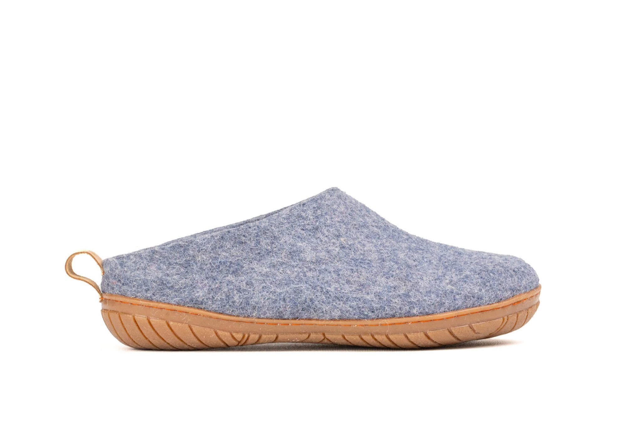 Outdoor Open Heel Slippers With Rubber Sole - Denim - Woollyes - Slip on shoes for women