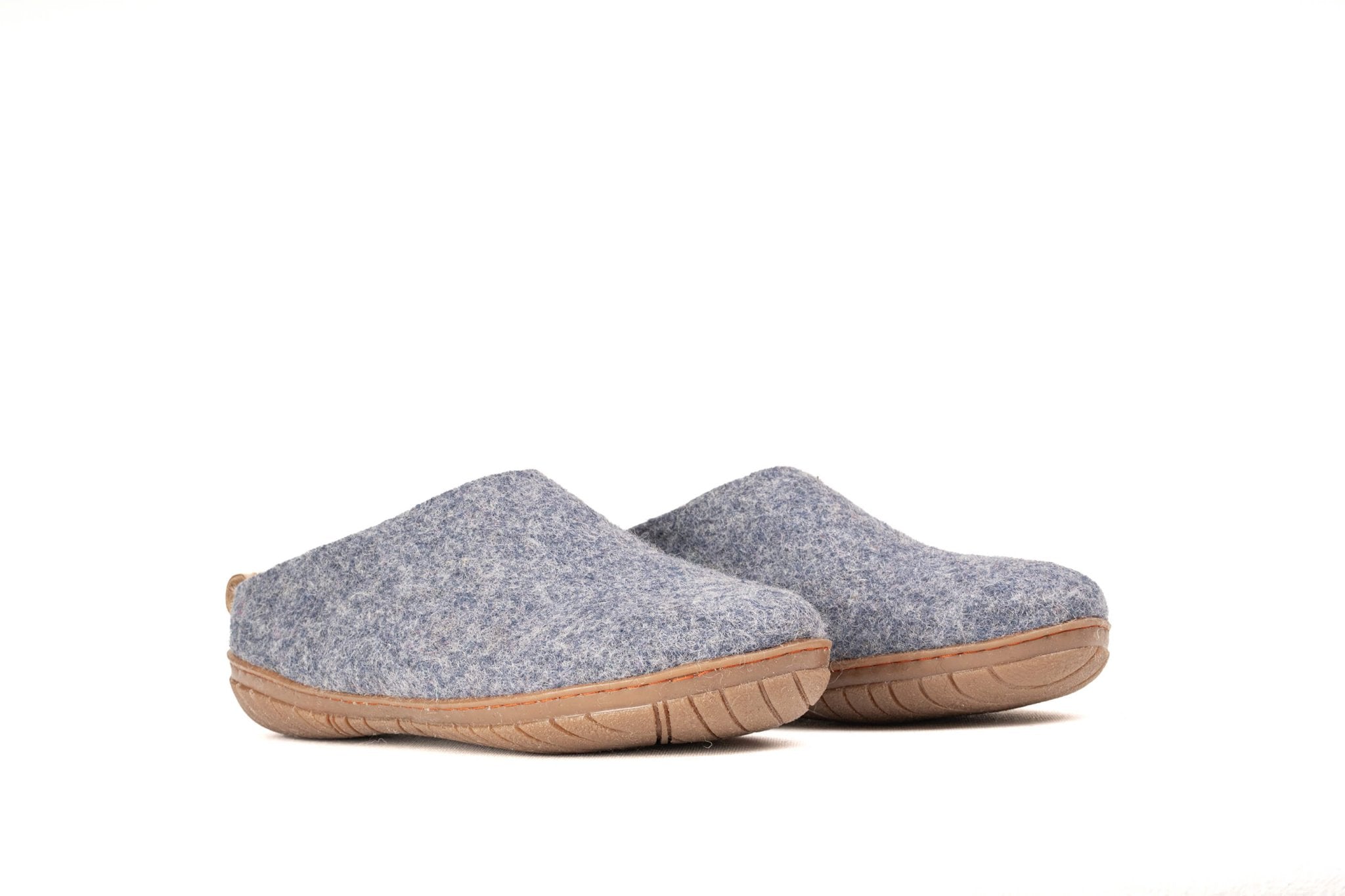 Outdoor shopping for shoes Open Heel Slippers With Rubber Sole - Denim - Woollyes