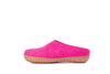 Outdoor Open Heel Slippers With Rubber Sole - Fuchsia - Woollyes