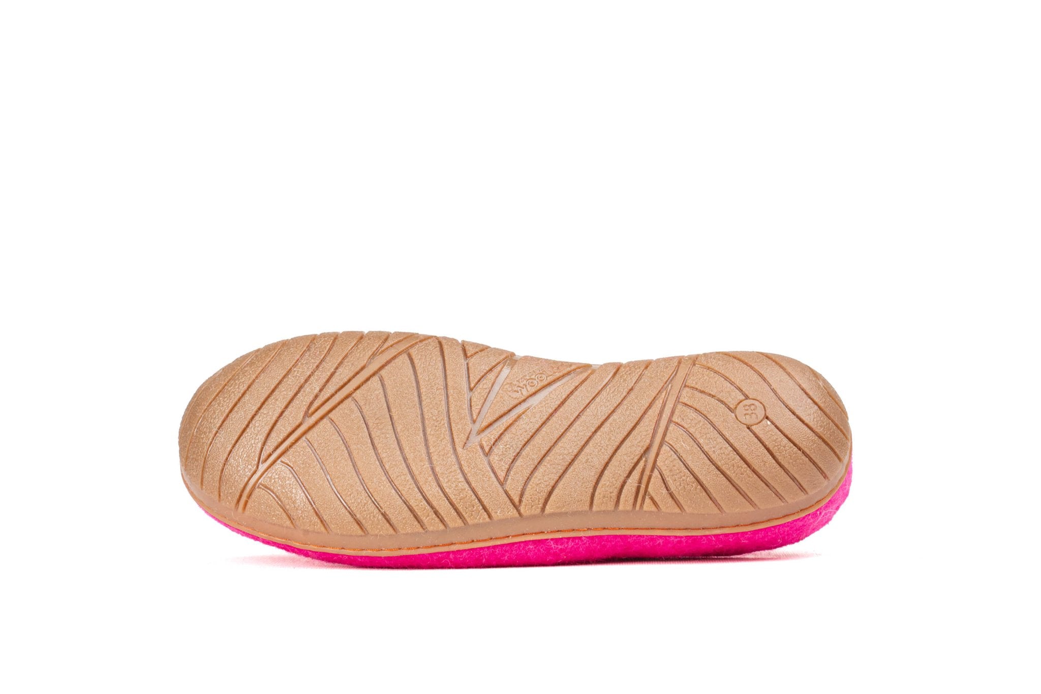 Outdoor Open Heel Slippers With Rubber Sole - Fuchsia - Woollyes