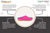 Outdoor Open Heel Slippers With Rubber Sole - Fuchsia - Woollyes