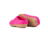 Outdoor Open Heel Slippers With Rubber Sole - Fuchsia - Woollyes