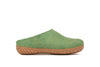 Outdoor Open Heel Slippers With Arch Support Rubber Sole - Green - Woollyes
