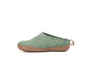 Outdoor Open Heel Slippers With Rubber Sole - Jungle Green - Woollyes felt product for women and man