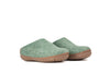 Outdoor Open Heel Slippers With Rubber Sole - Jungle Green - Woollyes new stylish felt wool slipper