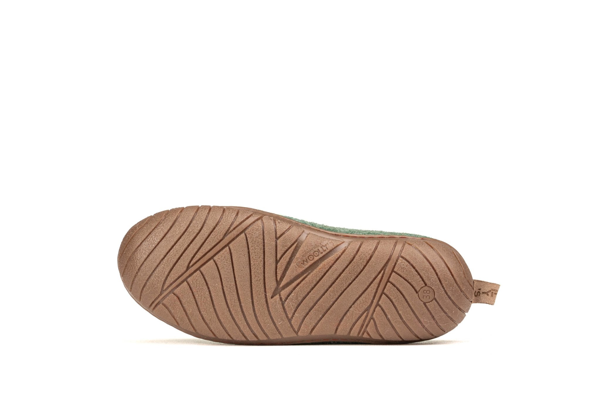 Outdoor Open Heel Slippers With Rubber Sole - Jungle Green - Woollyes slipper for rubber sole the best sole