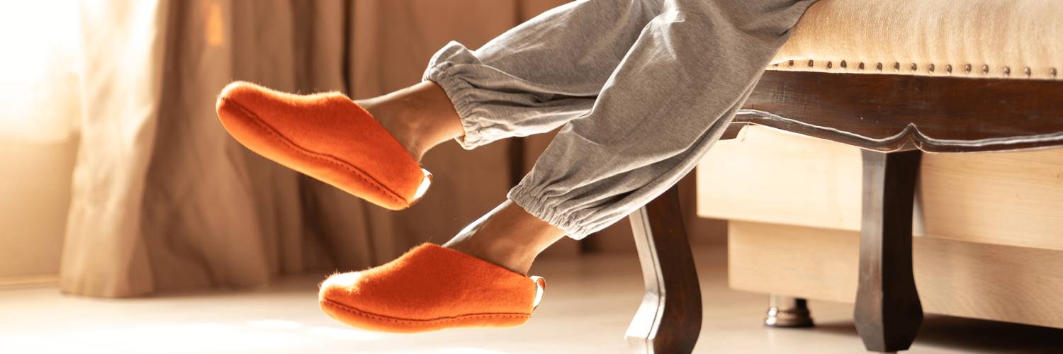 woollyes indoor felt shoes, handmade indoor felted wool slipper, indoor stylish felt slipper