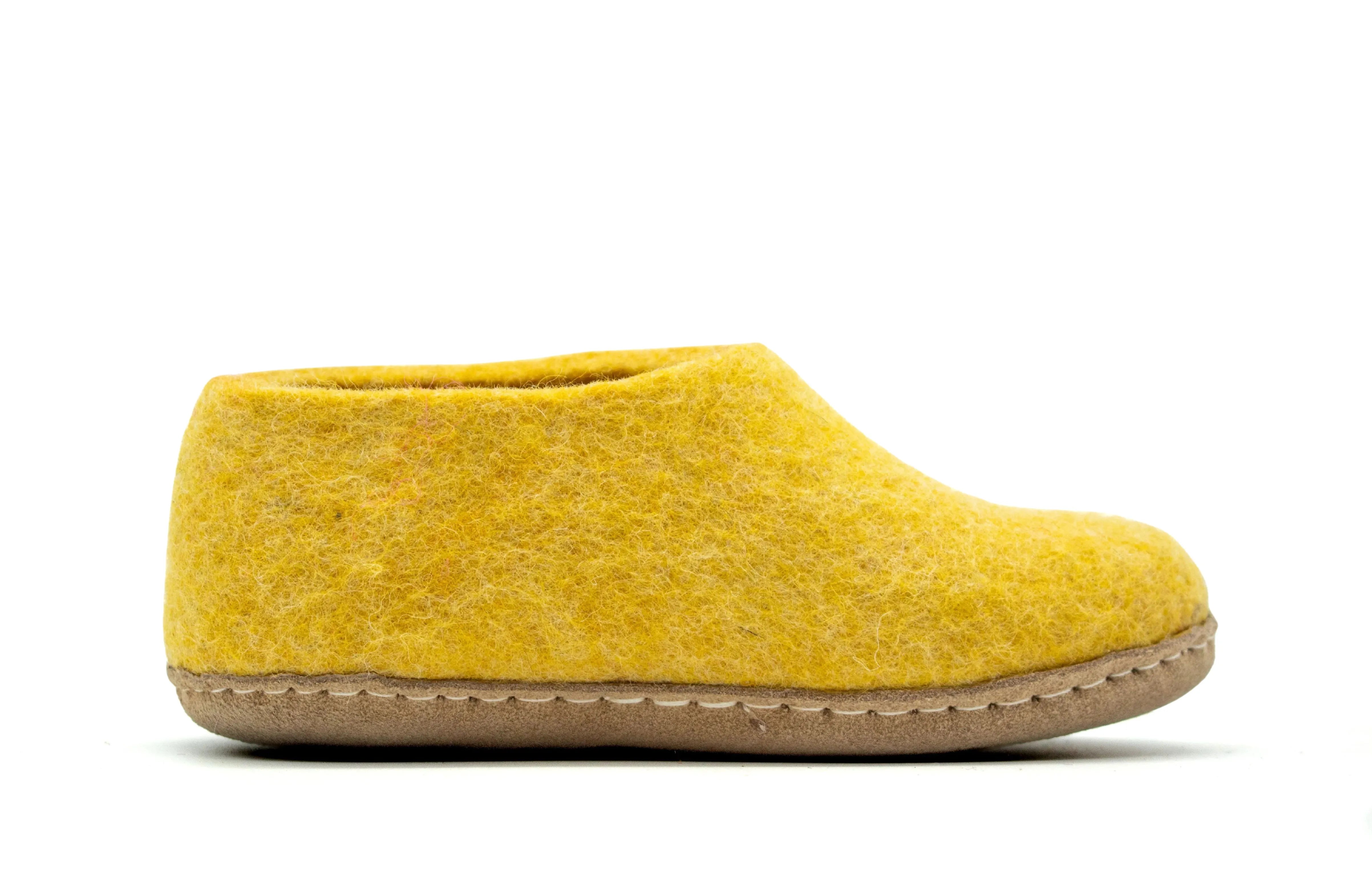 Chaussures d'intérieur pour enfants-Jaune moutarde