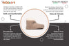 Sherpa Woollen Boots - Inside White /Out Side Light Brown Feature