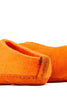 Indoor Open Heel Slippers With Leather Sole - Orange