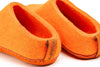 Zapatillas De Tacón Abierto Con Suela De Cuero-Naranja