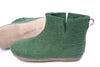 Indoor Boots With Leather Sole - Green