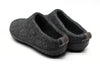 Outdoor Open Heel Slippers With Rubber Sole - Black