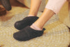 Outdoor Open Heel Slippers With Rubber Sole - Black