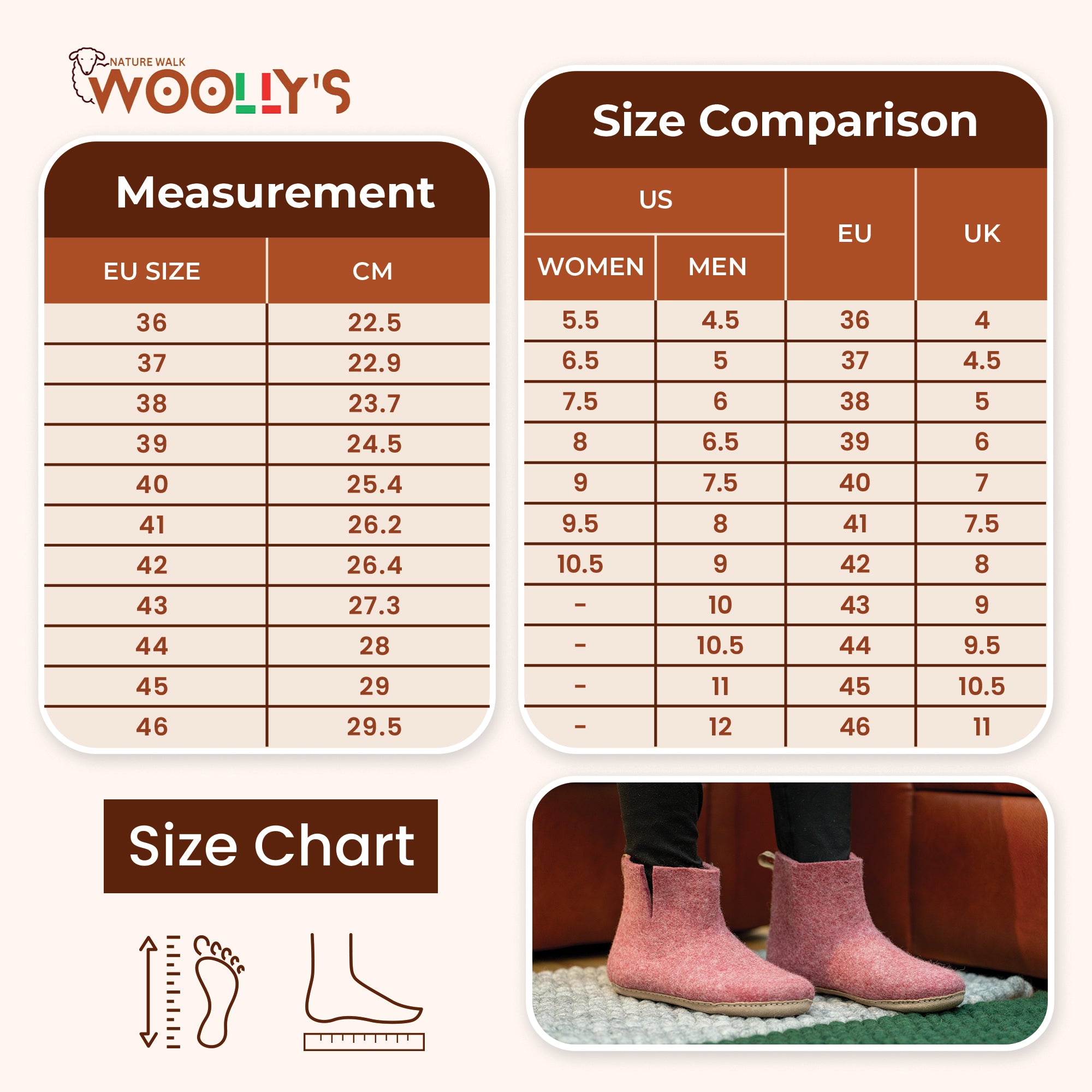 真皮底室內靴 - 櫻桃粉紅色