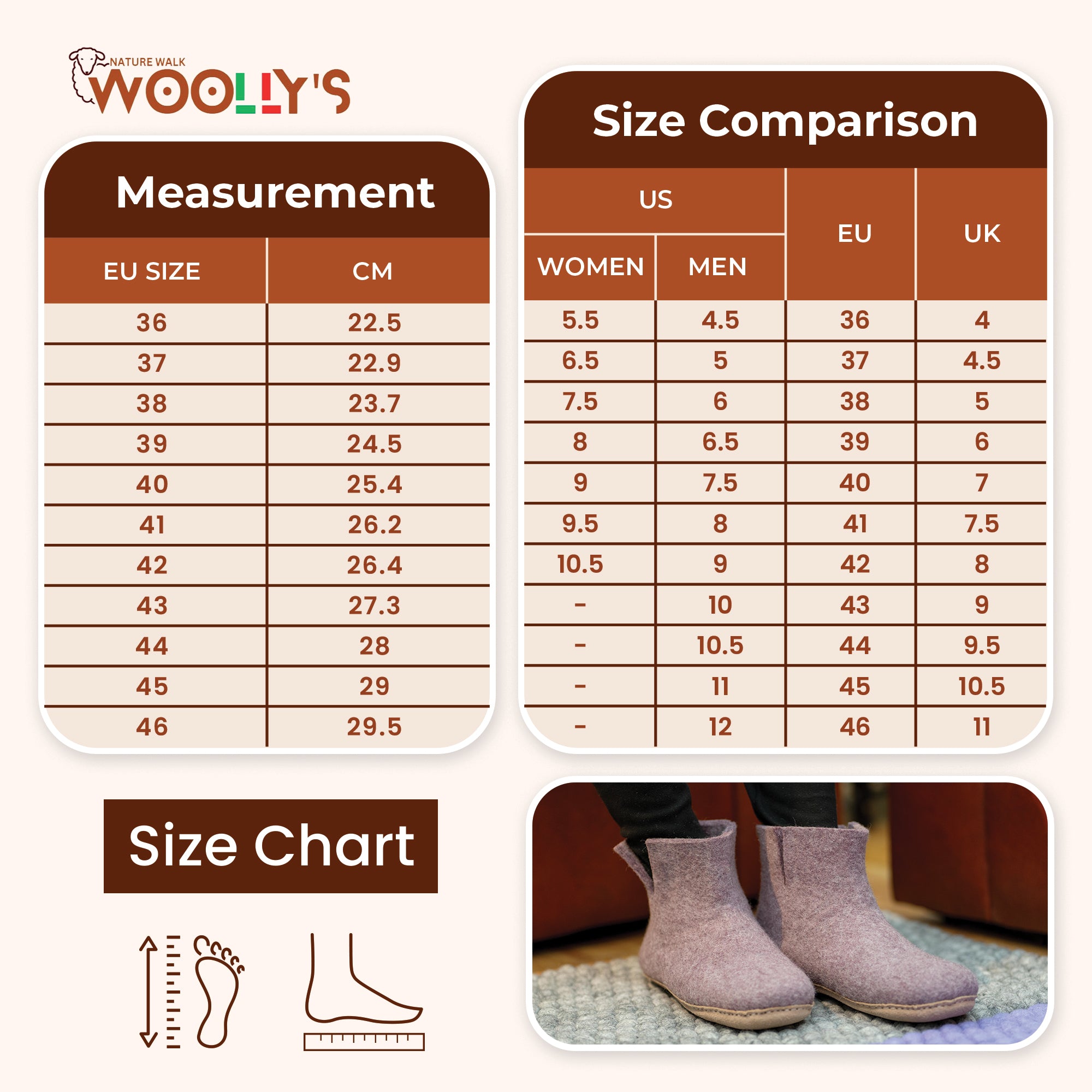 真皮鞋底室內靴 - 薰衣草色