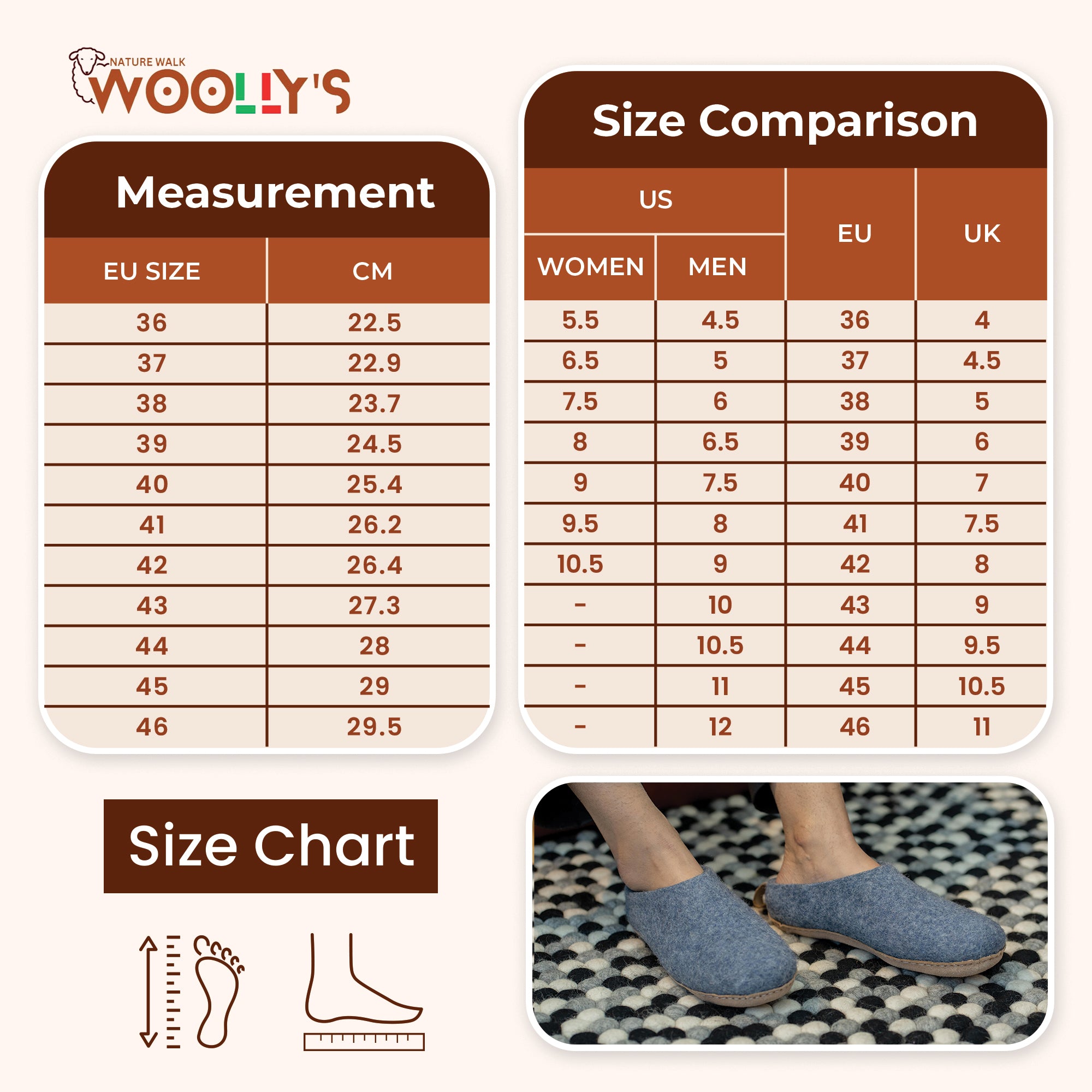 Chinelos internos de salto aberto com sola de couro - Denim