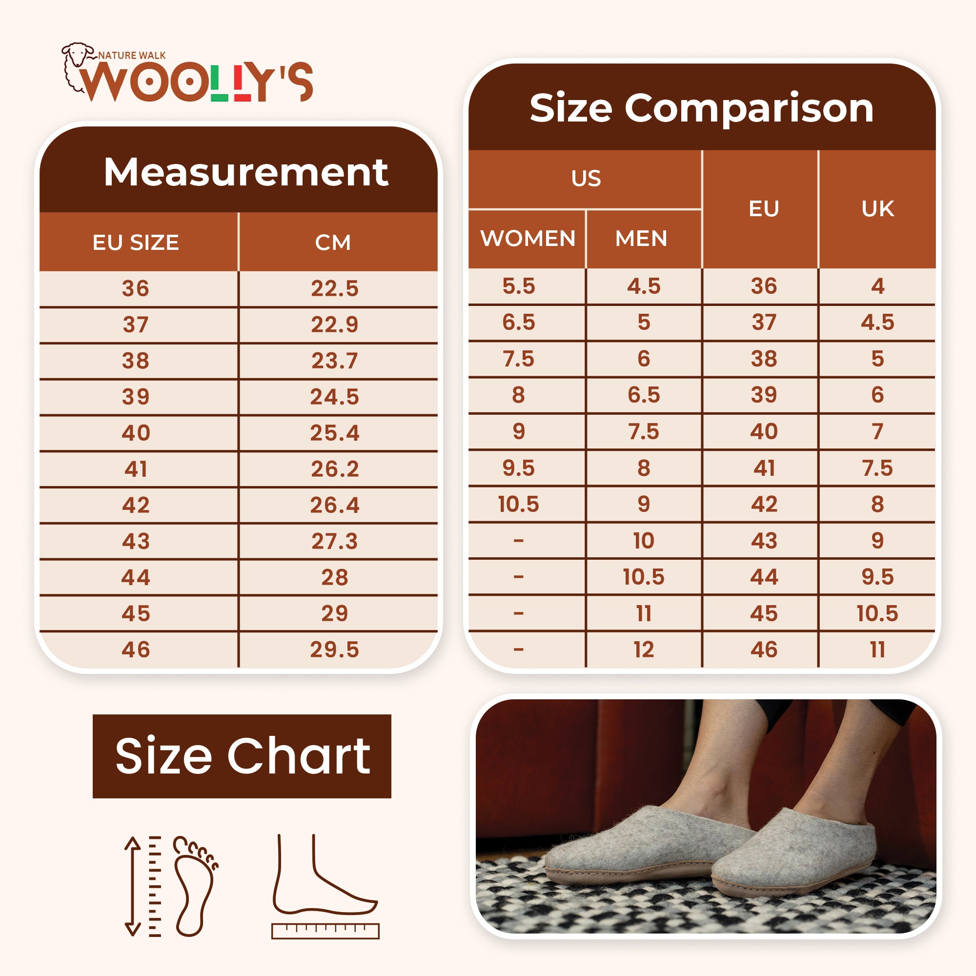 Indoor Open Heel Slippers With Leather Sole - Light Brown