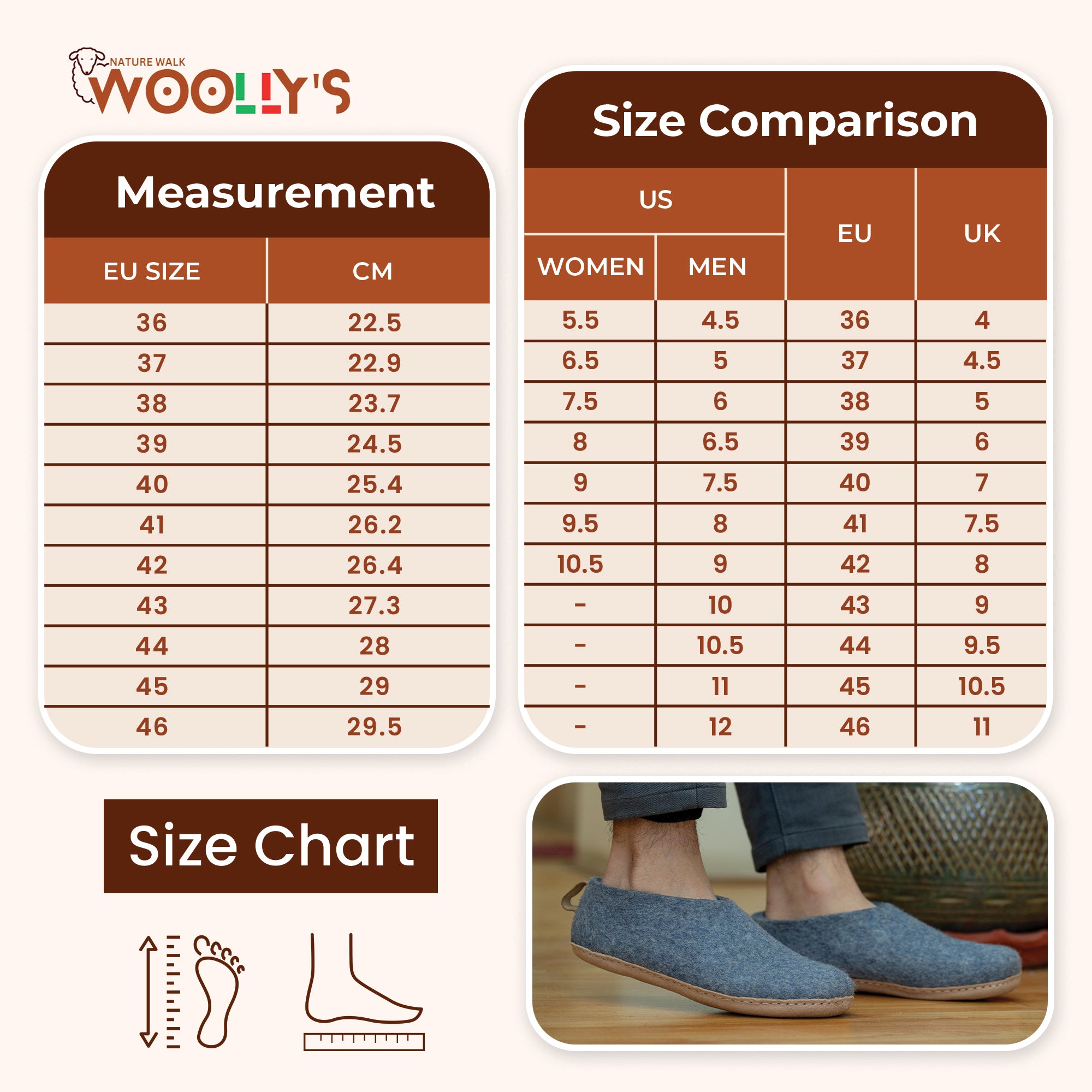 Indoor Shoes With Leather Sole - Denim