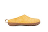 Outdoor Open Heel Slippers With Rubber Sole - Mustard