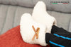 Sherpa Woollen Kids Boots - White With Brown Bow