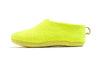 Indoor Shoes With Leather Sole-Lime Green