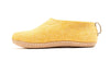 Indoor Shoes With Leather Sole - Mustard