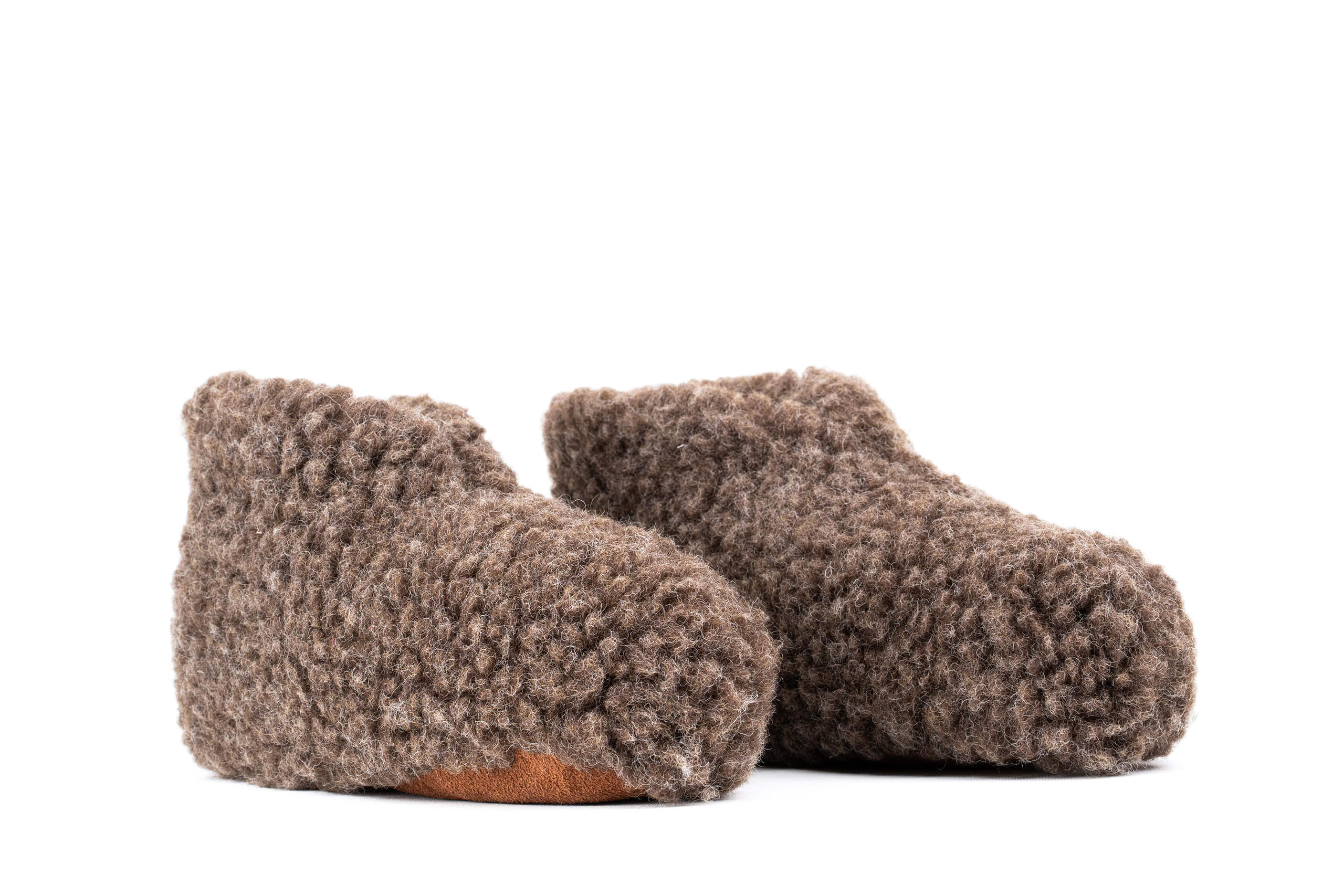 Woollyes sustainable sherpa footwear for ladies- Brown