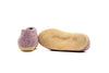 Kids Indoor Open Heel Slippers With Leather Sole - Lavender