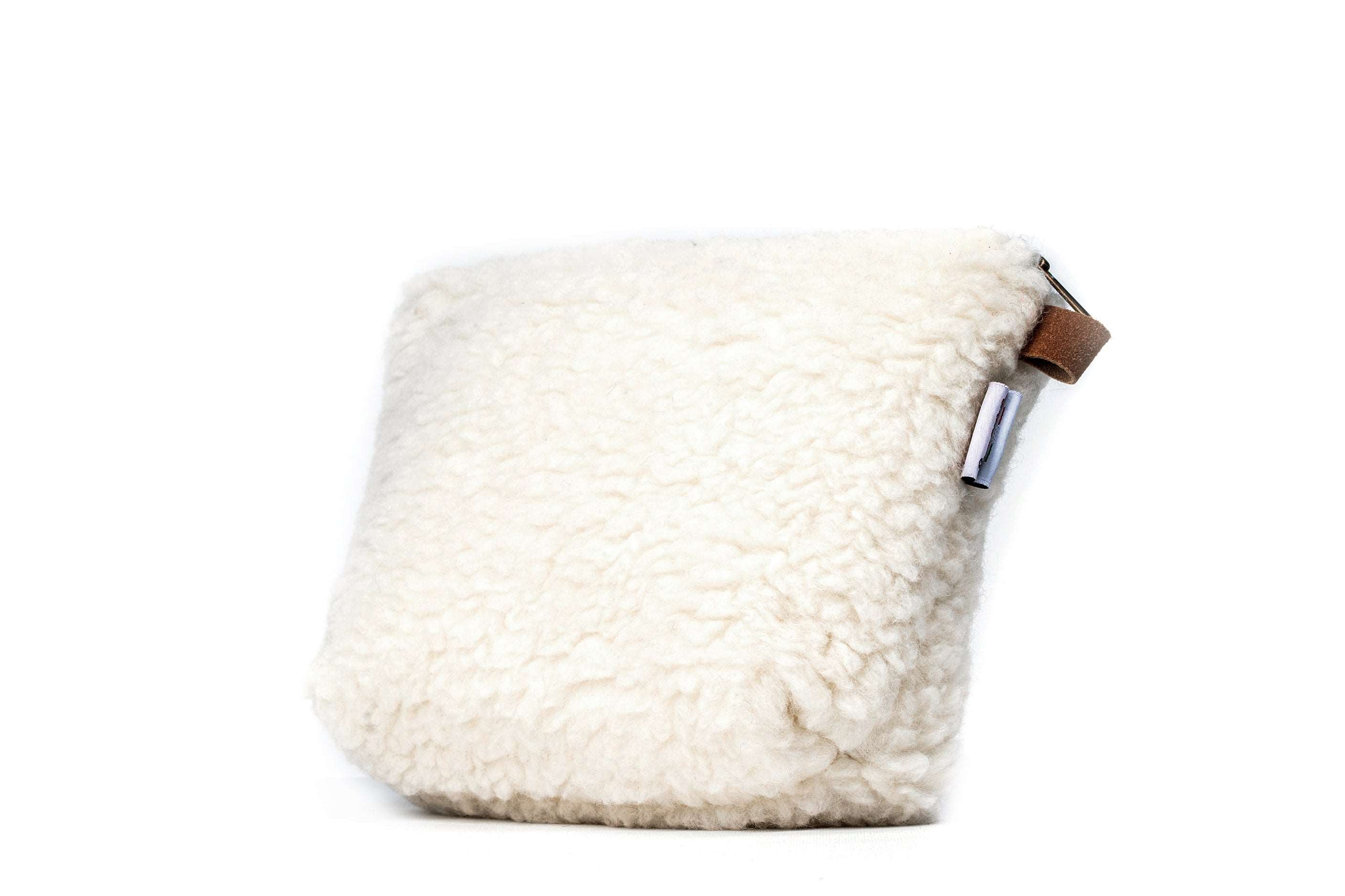 Sherpa Woolen Minaudieres purse- White