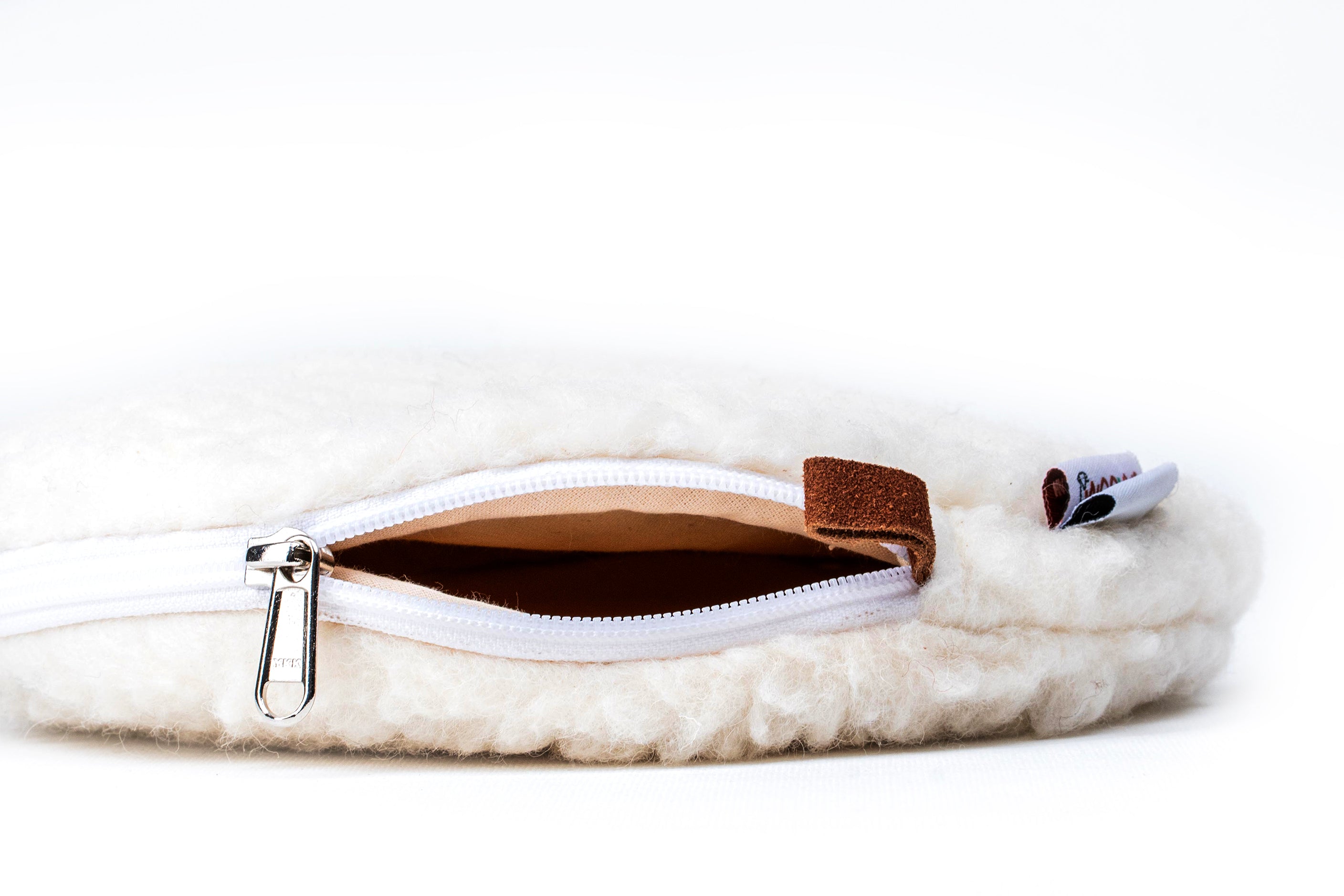 Italian Design Sherpa Woolen Minaudieres purse- White