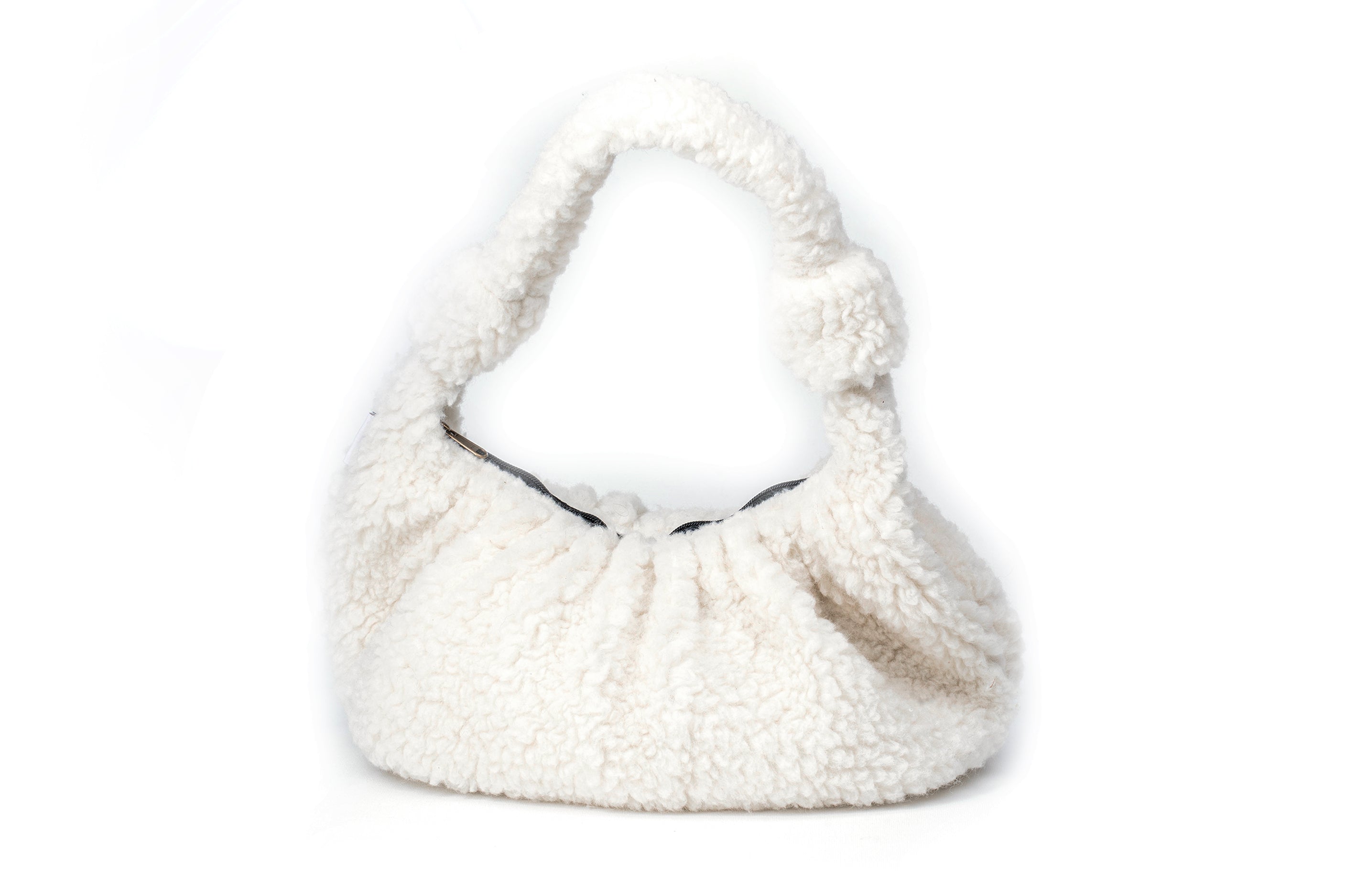 Woollyes Sherpa Woolen Tote Bags- White