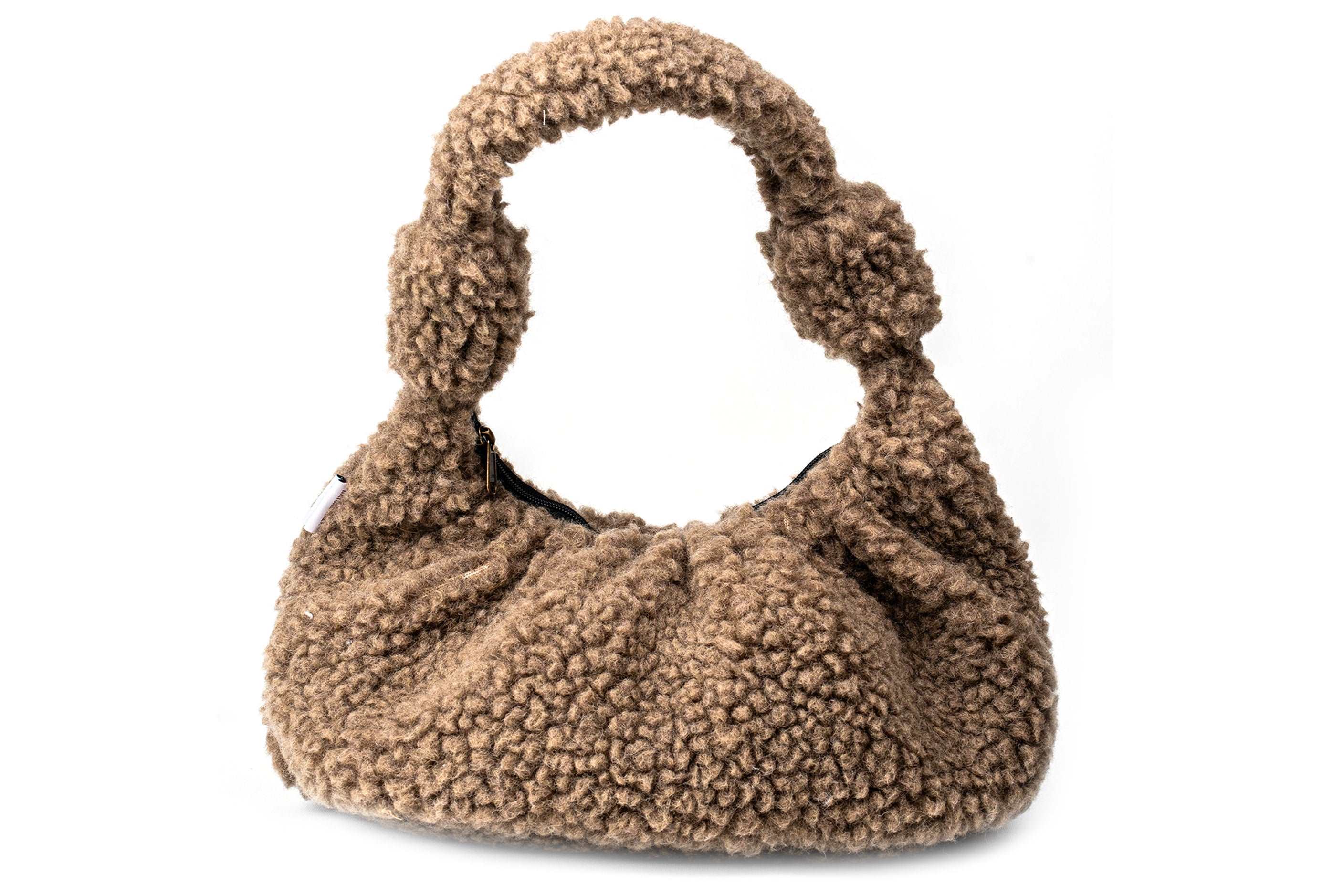 Pure Sherpa Woolen Tote Bags- Brown