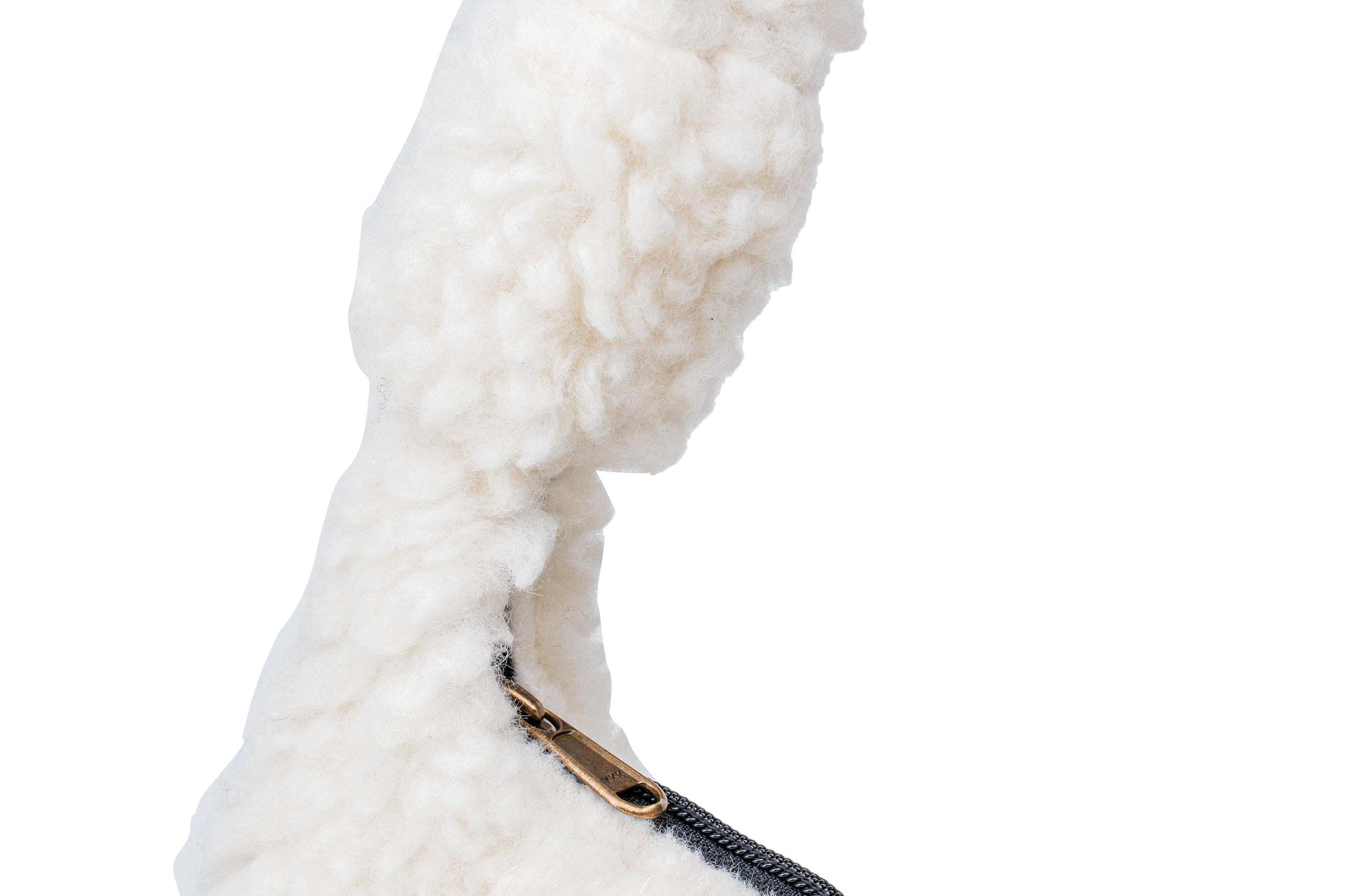 woollyes Sherpa Felted Woollen Bag - White
