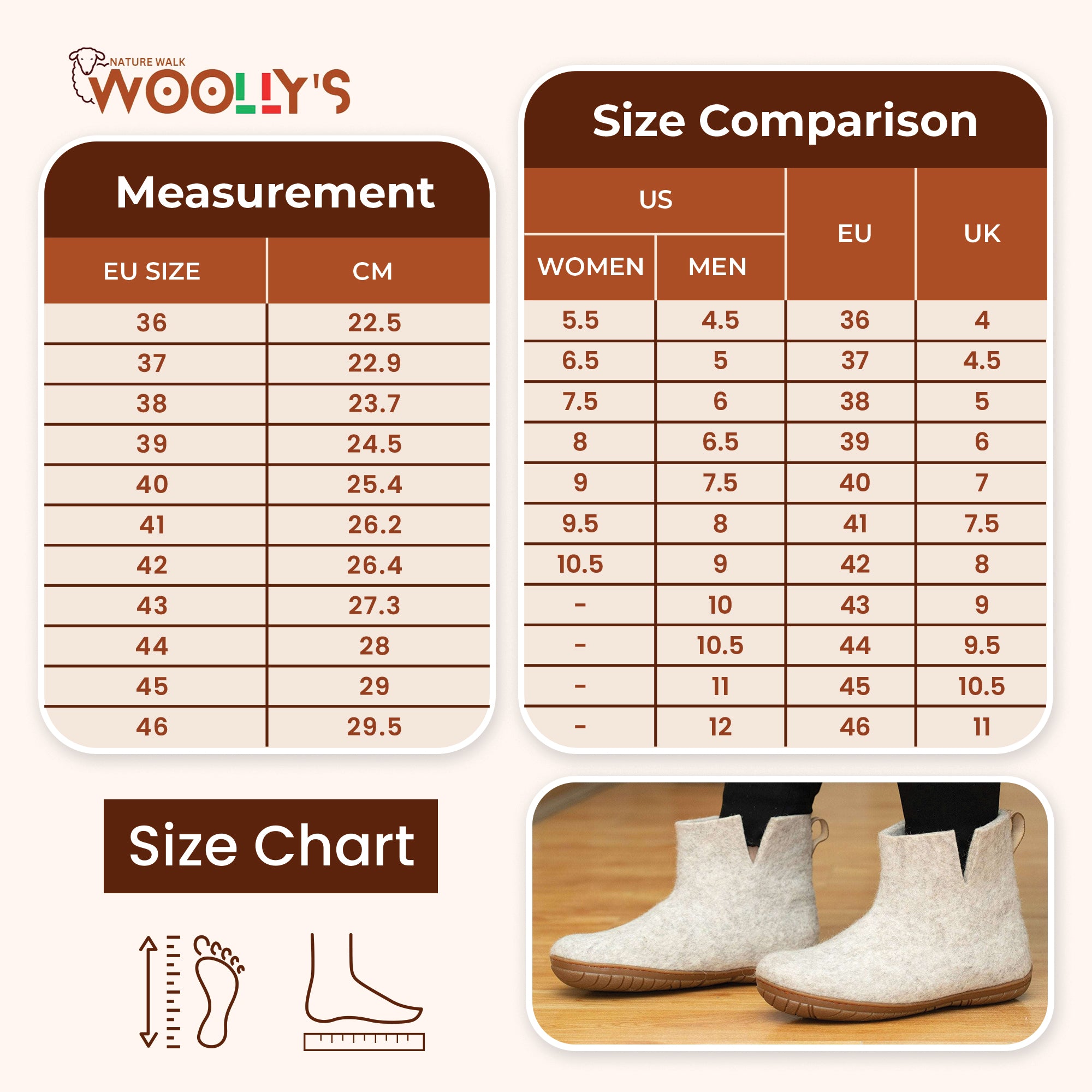 戶外橡膠底低筒靴 - 淺棕色