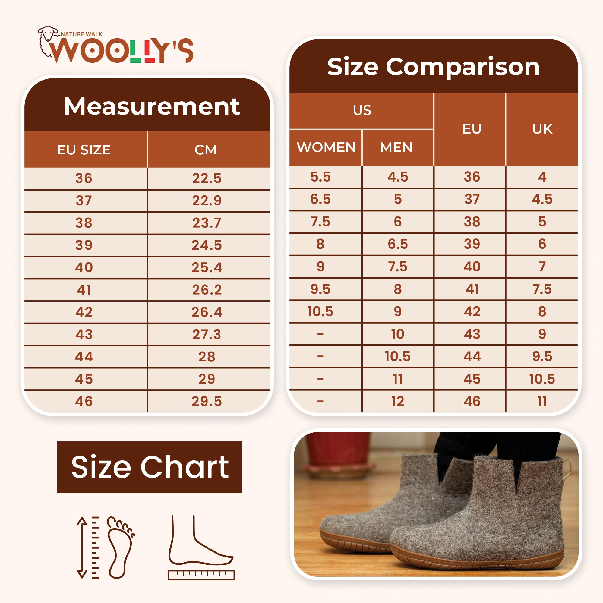 戶外橡膠底低筒靴 - 天然棕