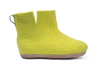 Bottes d'intérieur à semelles en cuir-Vert citron