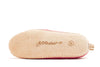 Indoor Open Heel Slippers With Leather Sole - Cherry Pink - Woollyes