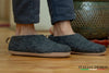 Indoor Shoes With Leather Sole - Charcoal - Woollyes