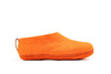 Indoor Shoes With Leather Sole - Orange - Woollyes
