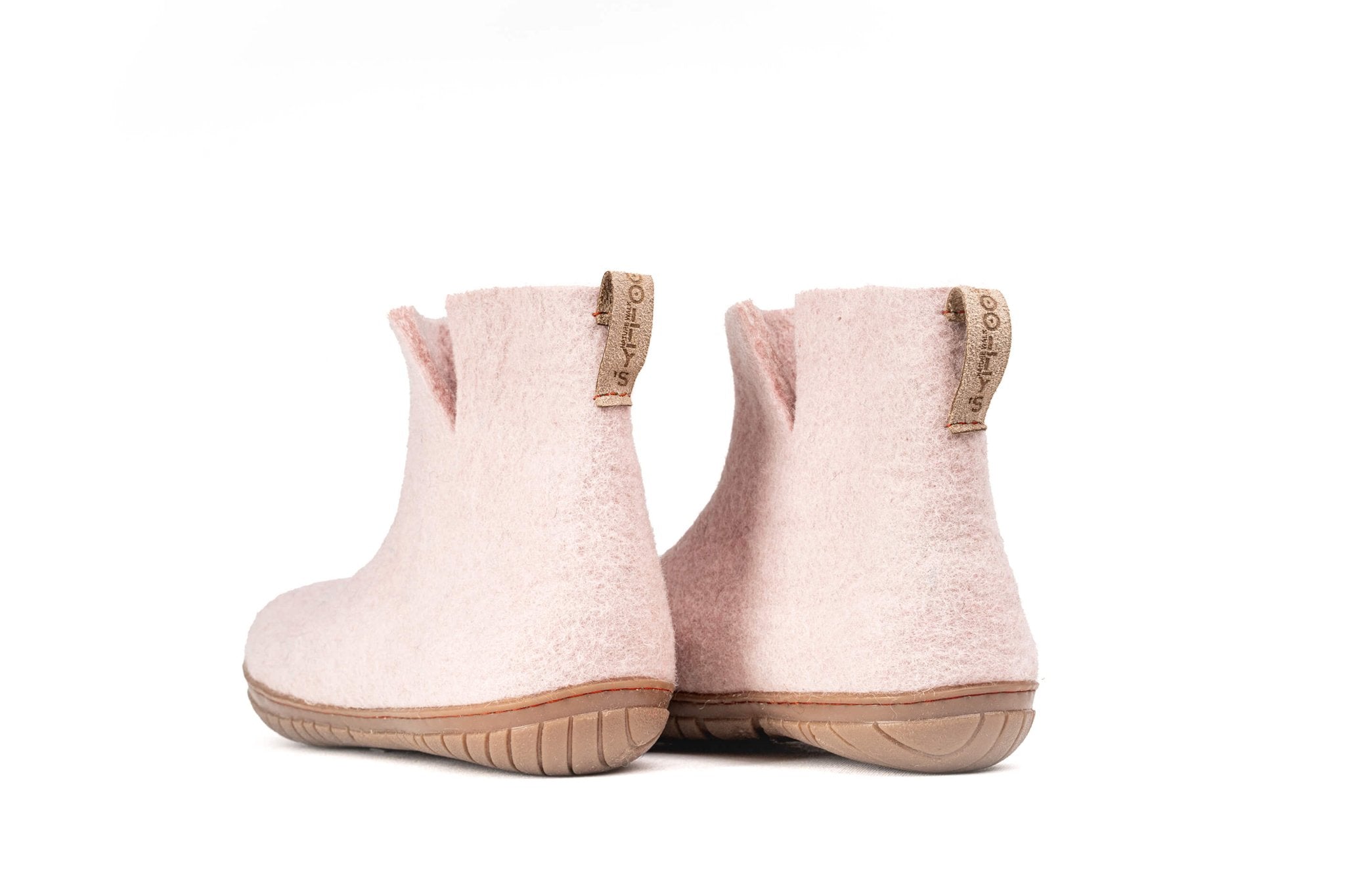 Outdoor Low Boots With Rubber Sole - Baby Pink - Woollyes