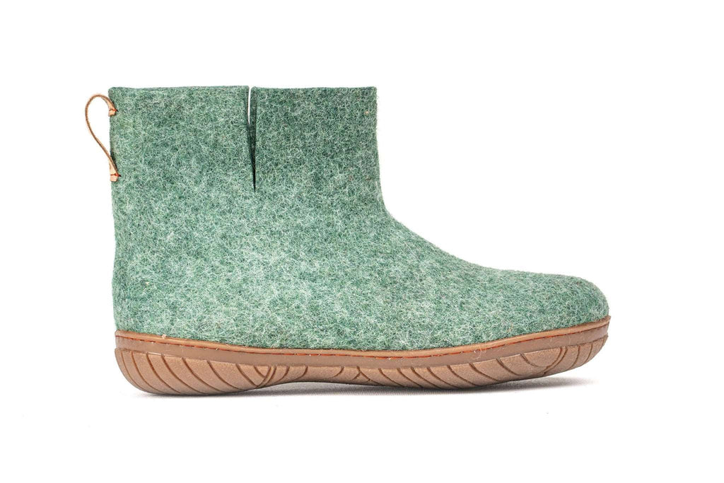 Outdoor Low Boots With Rubber Sole - Jungle Green - Woollyes