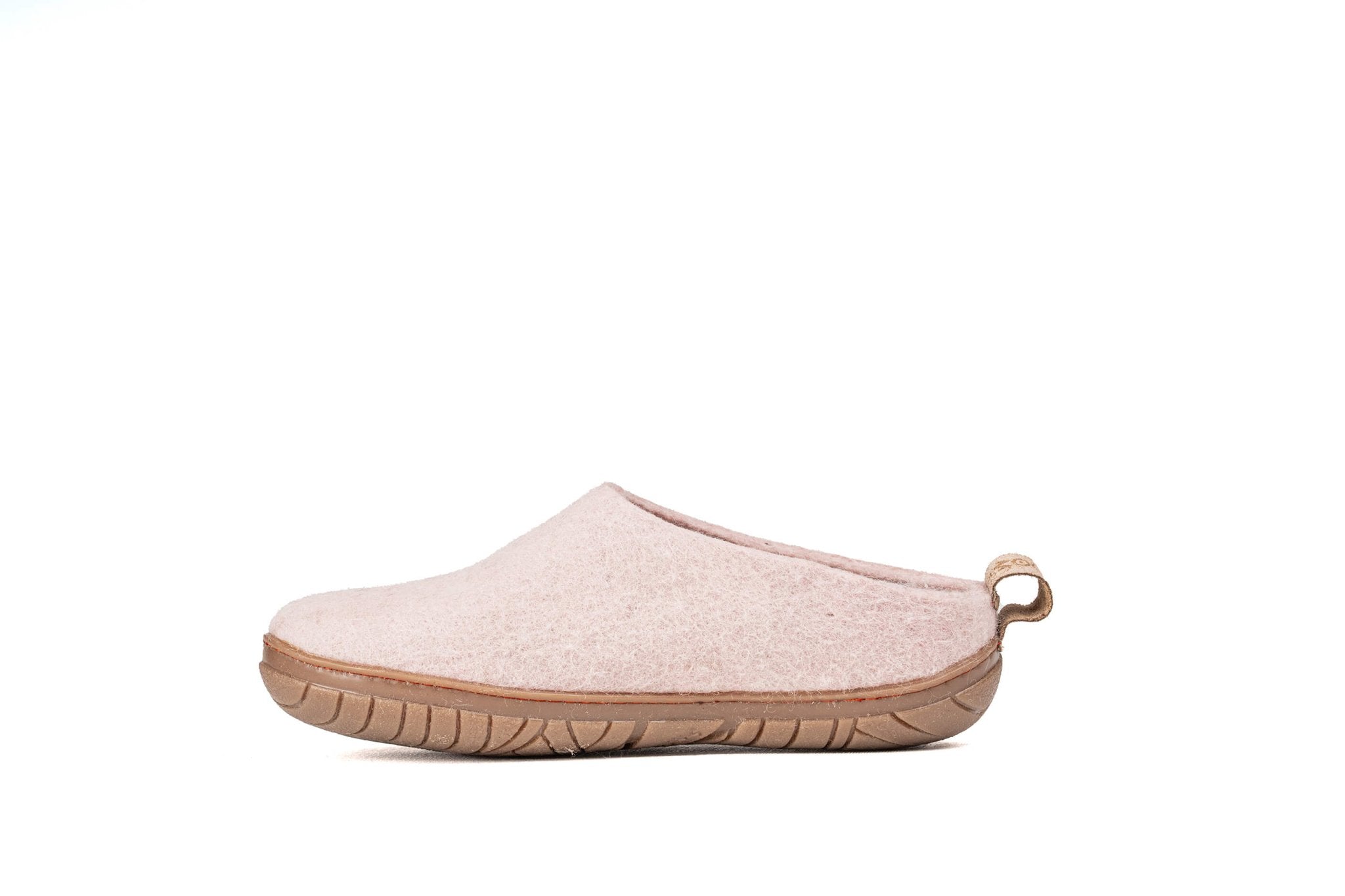 Outdoor Open Heel Slippers With Rubber Sole - Baby Pink - Woollyes