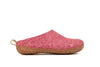 Outdoor Open Heel Slippers With Rubber Sole - Cherry Pink - Woollyes