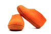 Chaussures d'intérieur pour enfants Woollyes faites à la main-orange