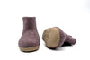 Handmade Kids Indoor Boots with Leather Sole - Lavender