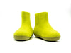 Bottes d'intérieur pour enfant avec semelle en cuir-Vert citron