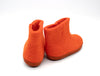 Handmade Kids Indoor Boots with Leather Sole - Orange