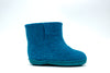 Kids Indoor Shoes With Leather Sole - Turquoise