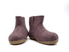 Handmade Kids Indoor Boots with Leather Sole - Lavender